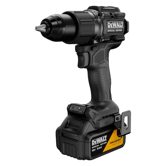 DEWALT drill, special edition, SKUs DCD86MP2T-QW, DCD86MP2T, cordless tool. Photography category.