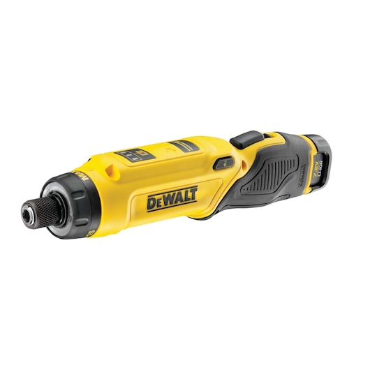 DEWALT yellow cordless screwdriver DCF680G2 shown on white background.