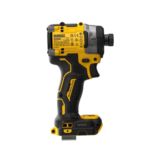 DEWALT photography tool, SKUs: DCZ507T2-XE, DCZ407P1T1-XE, DCZ607X2-XE, DCZ503X2-XE, DCF860N. Yellow black design.