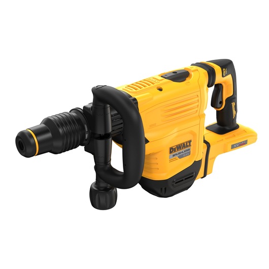 A yellow and black DEWALT cordless brushless rotary hammer drill, model DCH832N, shown at an angle on a white background.