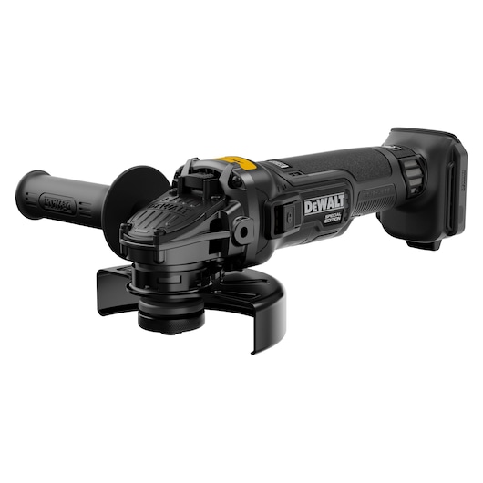 DEWALT grinder tool. SKUs: DCK3222MP2T-QW, DCK3222MP2T. Photography category. Product shown in close-up view.