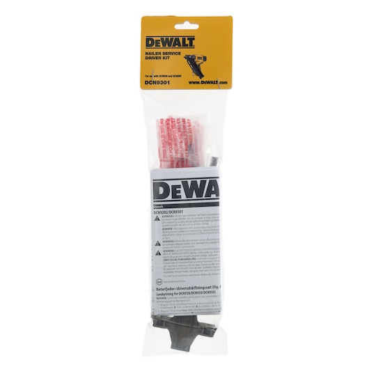 DEWALT DCN9301 nailer service driver kit in sealed packaging for tool maintenance.