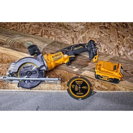 18V XR Kulløs 115mm kompakt rundsav - Løs enhed