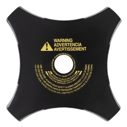 DEWALT DT20680, DT20680-QZ blade features warning text. Black, four-sided shape. Photography product.