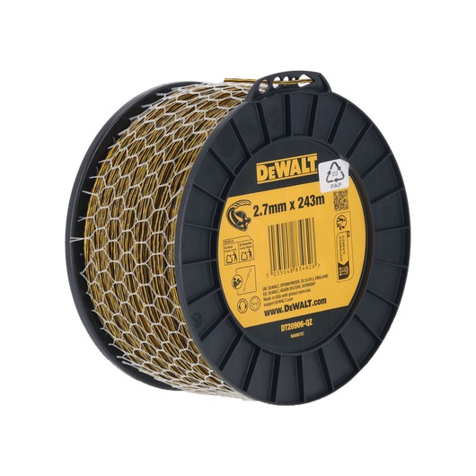 DEWALT mesh reel for photography, 2.7mm x 243m, DT20906-QZ and DT20906 SKUs.