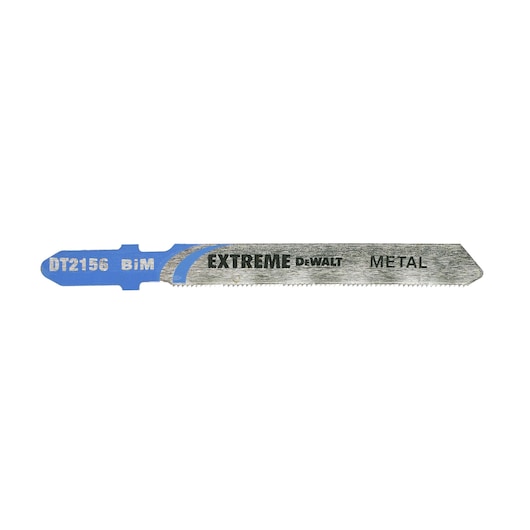 DEWALT DT2156 metal jigsaw blade with blue and silver color for cutting metal materials.