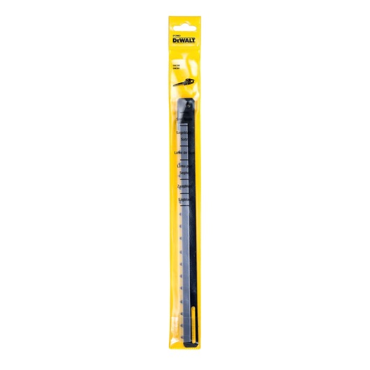 DEWALT DT2963 saw blade in yellow packaging, designed for power tools, photographed on a white background.