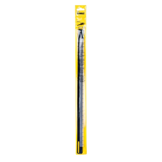 DEWALT DT2964 replacement reciprocating saw blade in yellow and clear plastic packaging, designed for cutting applications.