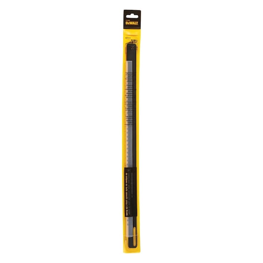 A DEWALT DT2966 replacement reciprocating saw blade packaged in a long, yellow blister pack. The product is displayed vertically and clearly shows brand labeling at the top of the packaging.