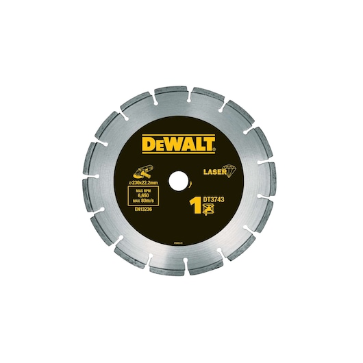DEWALT circular saw blade for photography, SKUs DT3743-XJ and DT3743 are shown.