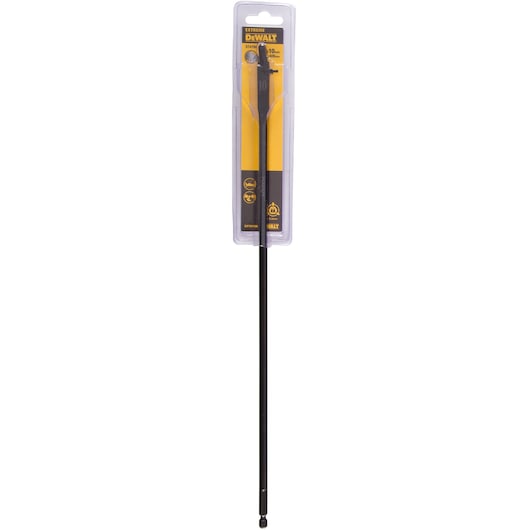 DEWALT DT4780 long spade drill bit in packaging, with yellow and black branding visible at the top.
