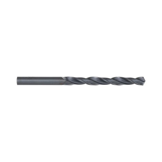 A single metal twist drill bit with a straight shank, photographed on a white background.