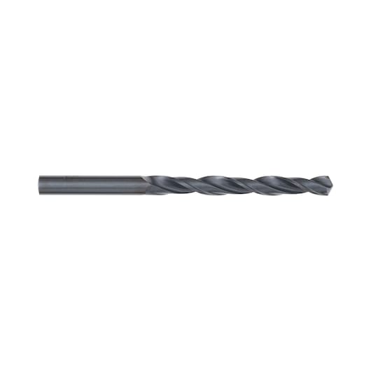 A DEWALT metal drill bit with spiral flutes shown against a white background.