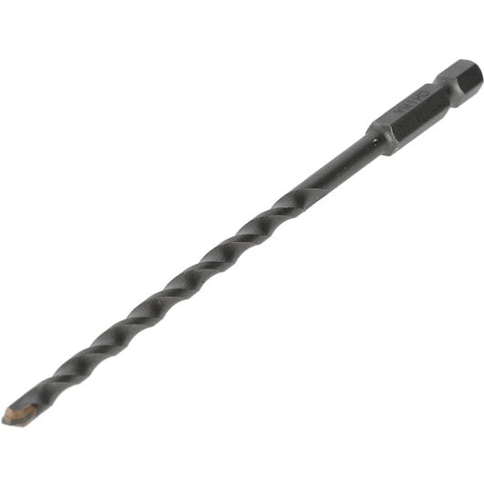 DEWALT DT60001 masonry drill bit with hex shank, suitable for drilling concrete, stone, or brick surfaces.