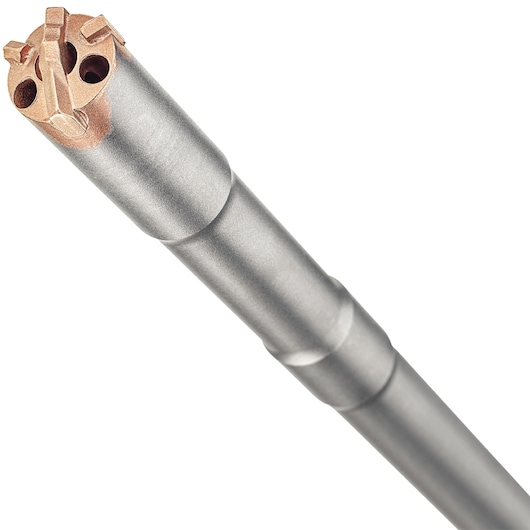 Close-up image of a DEWALT DT60231 masonry drill bit with a carbide tip designed for heavy-duty drilling into concrete, stone, and masonry surfaces.