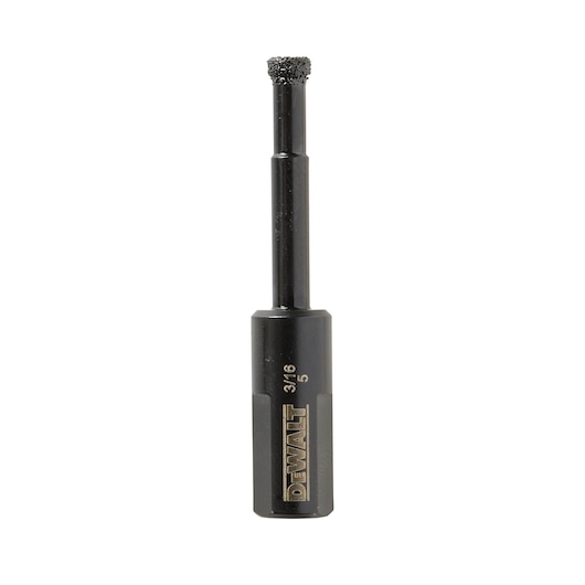 DEWALT DT6037 carbide drill bit for cutting, black, cylindrical with textured tip.