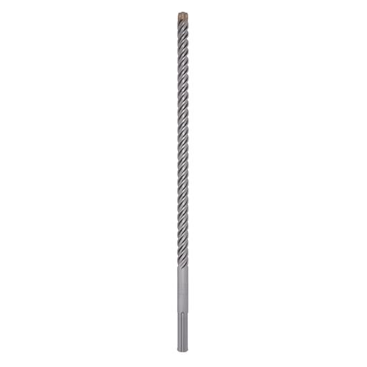 A long, spiral DEWALT drill bit with an SDS shank, used for drilling into concrete or masonry surfaces.