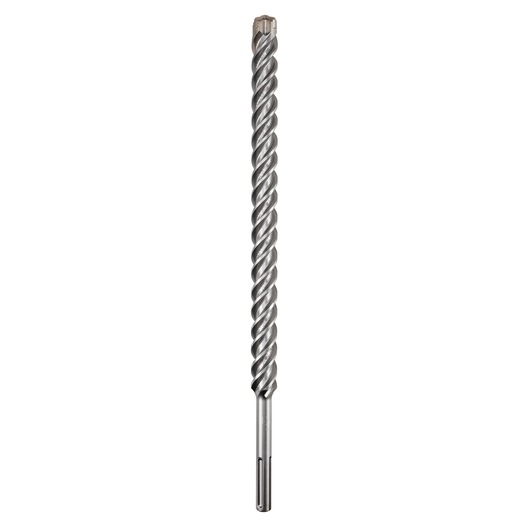 A single long, silver-colored spiral drill bit with a SDS shank, suitable for masonry and concrete drilling.