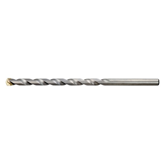 A single metal masonry drill bit with a spiral flute and a carbide tip, shown on a white background.