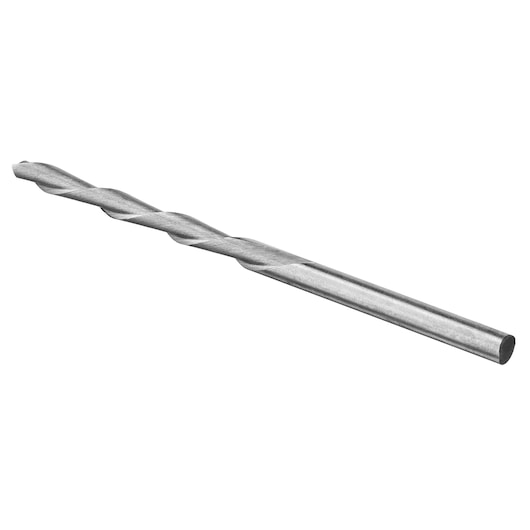 A metal twist drill bit shown on a white background.
