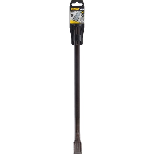 DEWALT DT6812 chisel accessory in retail packaging, designed for heavy-duty demolition and construction tasks.