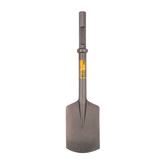 DEWALT DT6928 wide chisel bit with hexagonal shank for demolition hammers, shown upright against white background.