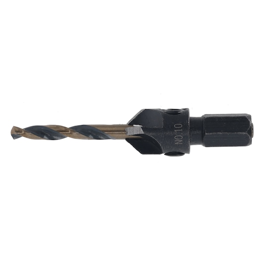 DEWALT DT70792 drill bit with countersink, used for woodwork and screw installation.
