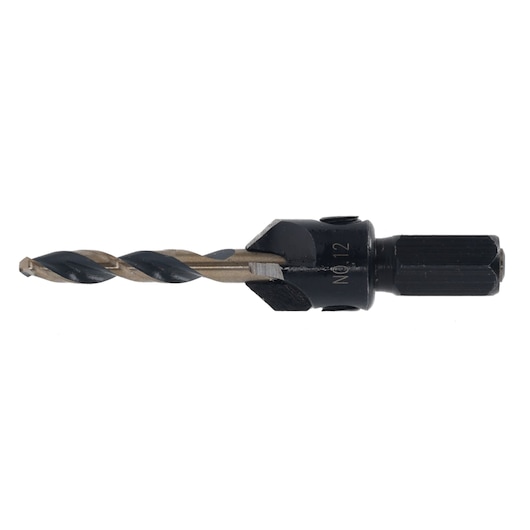 A DEWALT DT70793 drill bit with hex shank, used for drilling and impact driving. Close-up product photo.