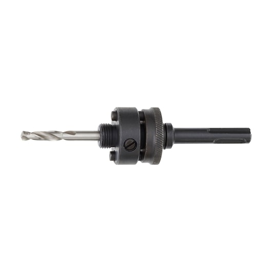 DEWALT drill accessory DT8108-QZ, DT8108 for photography. Metal bit holder with drill bit attached.