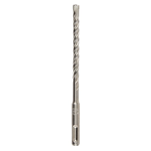 A single metal drill bit with spiral flutes and an SDS shank, suitable for masonry and concrete drilling.