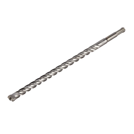 A DEWALT DT8938 long, spiral masonry drill bit with an SDS-Plus shank. The drill bit is metallic and designed for hammer drilling in concrete, stone, and masonry surfaces.