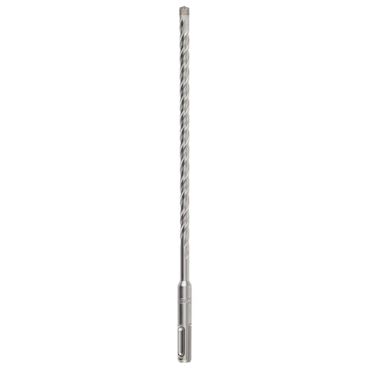 A long, silver DEWALT SDS-Plus masonry drill bit with spiral fluting, designed for use with rotary hammer drills.