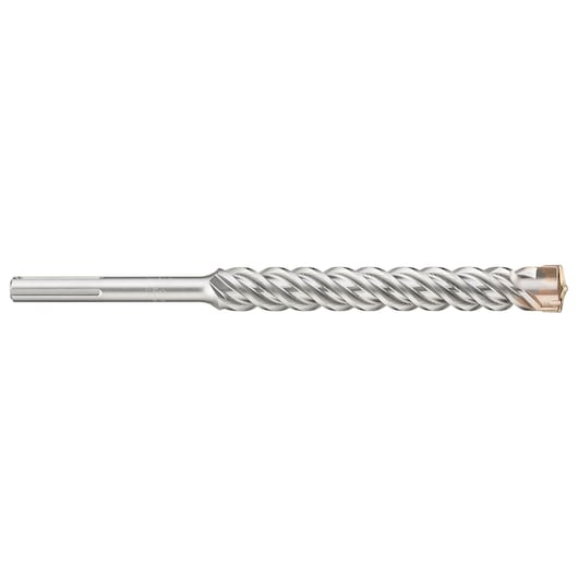 A DEWALT SDS Max rotary hammer drill bit with a spiral flute design and a carbide tip, designed for drilling into concrete and masonry.