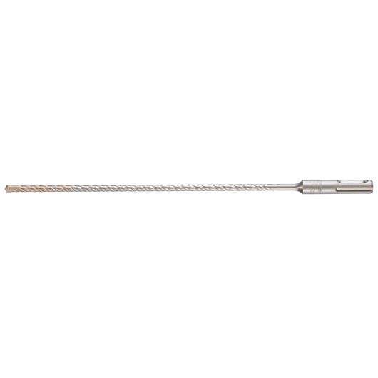 Long DEWALT DT9511 SDS drill bit, metal, used for precise drilling in concrete and masonry applications.