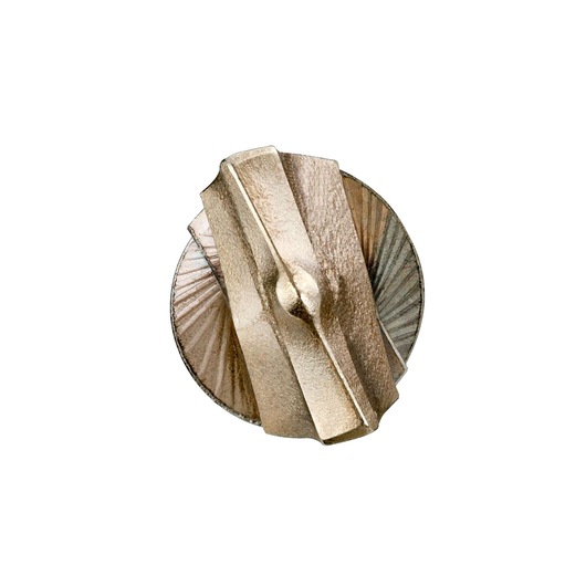 Close-up of a DEWALT DT9516 industrial drill bit tip against a white background, displaying its metal texture.