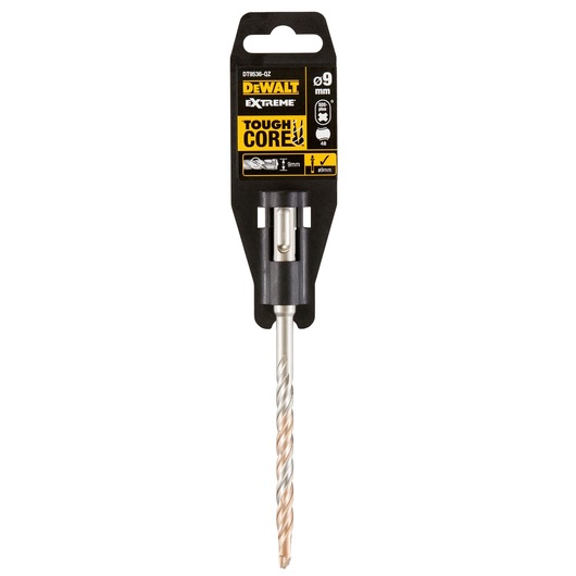 DEWALT DT9536 Extreme Tough Core 9mm drill bit in packaging, suitable for demanding drilling tasks.
