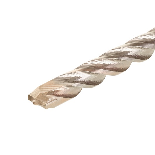 Close-up of a DEWALT DT9540 metal drill bit with spiral fluting, shown against a white background.