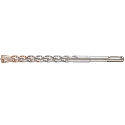 A DEWALT DT9561 metal rotary hammer drill bit with a spiral design for drilling into masonry.