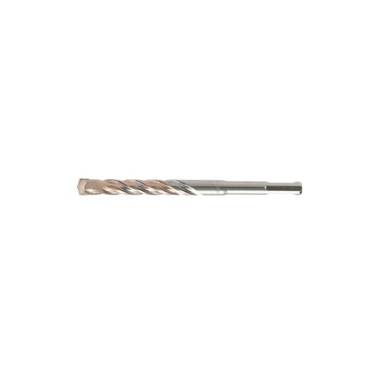 Single metal DEWALT drill bit with spiraled flutes for masonry or concrete drilling, shown against a white background.