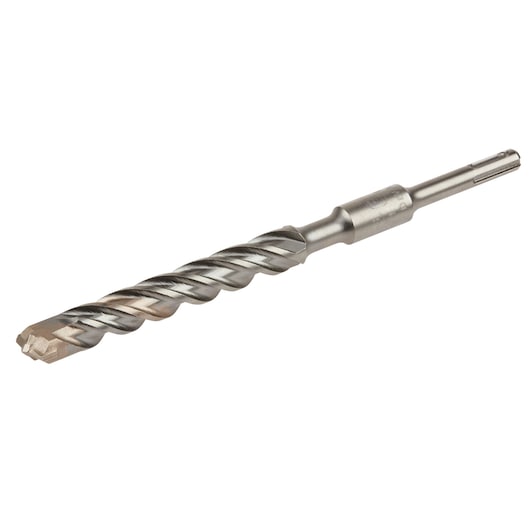 A DEWALT SDS drill bit with a spiral flute design, used for drilling into masonry or concrete.