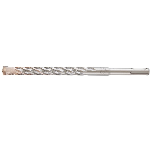 Metal masonry drill bit with spiral flutes and a carbide tip, shown on a white background.