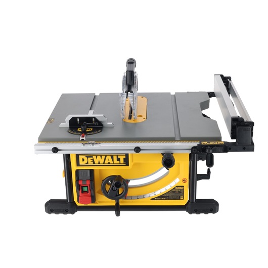 DEWALT table saw photography product, SKUs DWE7492SET and DWE7492 shown front view.
