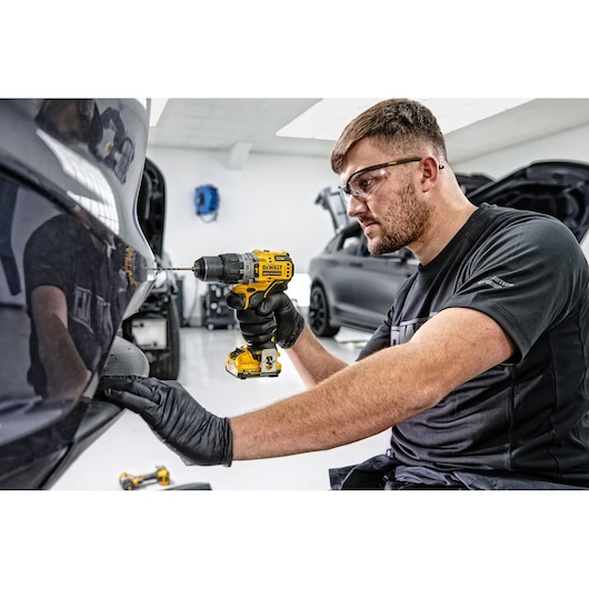 12V XR kulløs superkompakt slagboremaskine, 2 x 2AH