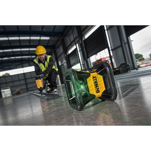 18V XR Rotationslaser, grøn, 1 x 2Ah