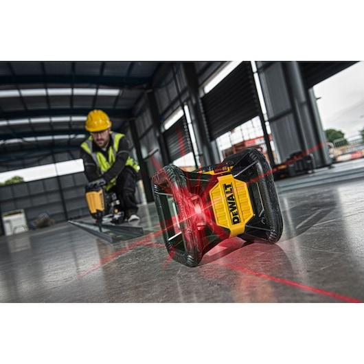 18V Rotationslaser, rød, 1 x 2Ah