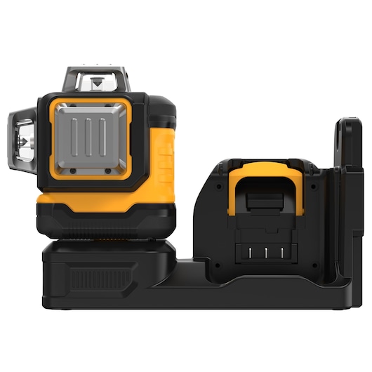 18V/12V XR 3 x 360⁰ krydslinjelaser, grøn, 1 x 2.0 Ah
