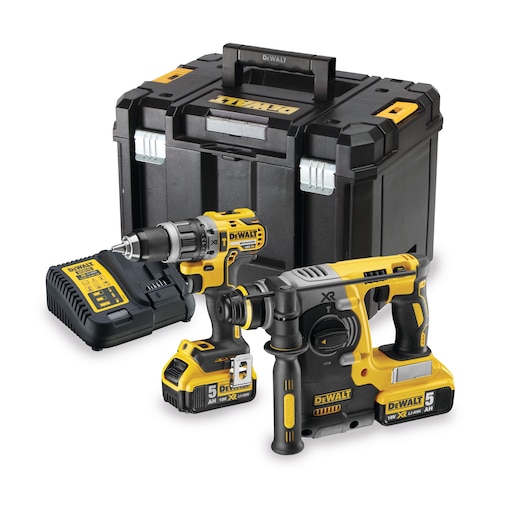18V XR Kulløs kombisæt, 2x5Ah