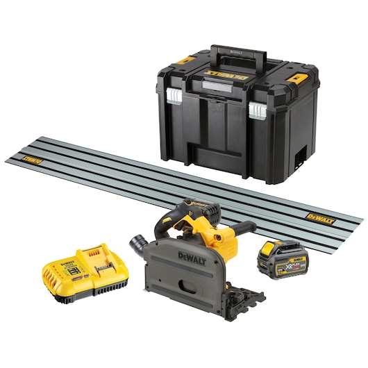 54V XR FLEXVOLT 165mm dyksav inkl. 1,5m skinne