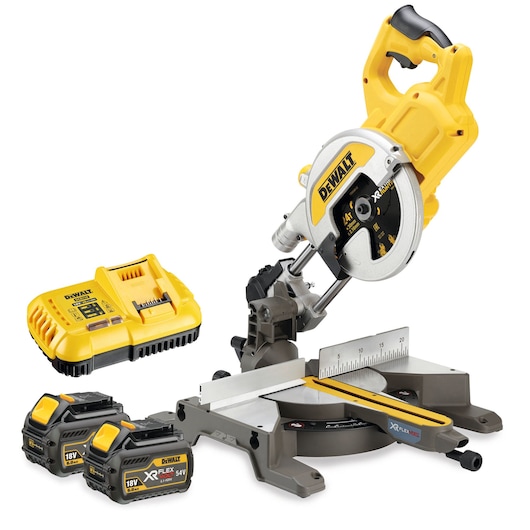 54V XR FLEXVOLT 216mm geringssav m. 2 batterier