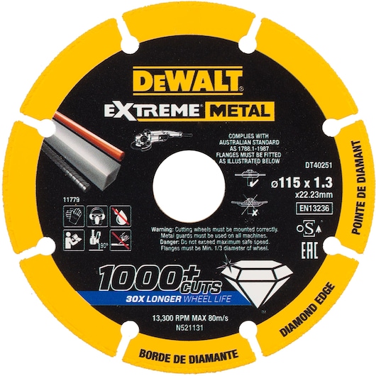 Extreme diamant-metalskæresive 115 x 22.23 x 1.3mm